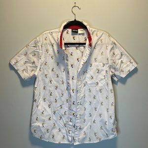 Disney size L Mens Mickey Mouse button down.